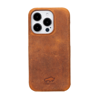 Solo Pelle Lederhülle für das iPhone 15 Pro in 6.1 Zoll Princeton Case -  Camel Braun