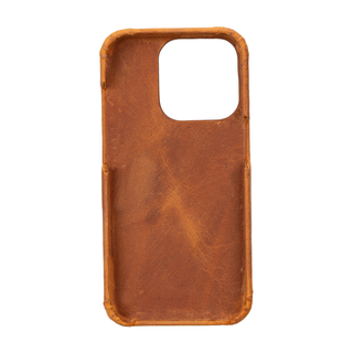 Solo Pelle Lederhülle für das iPhone 15 Pro in 6.1 Zoll Princeton Case -  Camel Braun