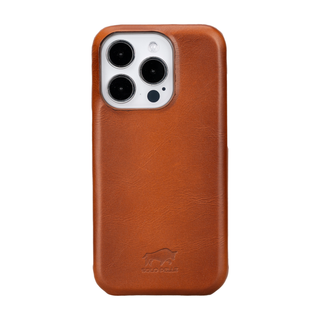 Solo Pelle Lederhülle für das iPhone 15 Pro in 6.1 Zoll Princeton Case -  Cognac Braun