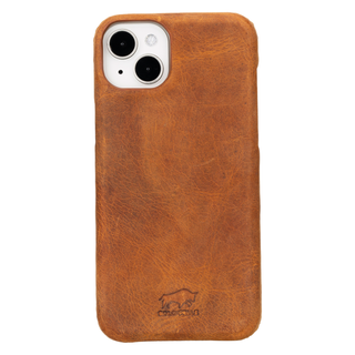 Solo Pelle Lederhülle für das iPhone 15 Plus in 6.7 Zoll Princeton Case - Camel Braun