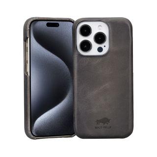 Solo Pelle Lederhülle für das iPhone 15 Pro in 6.1 Zoll Princeton Case -  Camel Braun