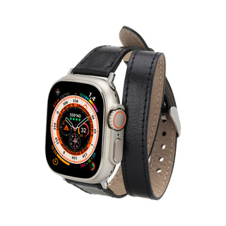 Quantum Slim Double Tour - Armband für die Apple Watch aus Leder