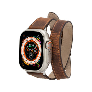 Quantum Slim Double Tour - Armband für die Apple Watch aus Leder