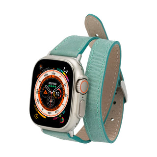 Quantum Slim Double Tour - Armband für die Apple Watch aus Leder