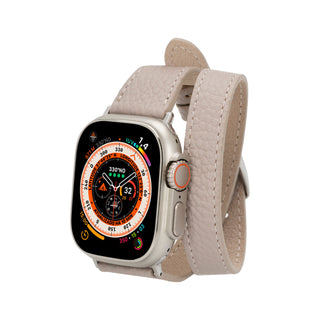 Quantum Slim Double Tour - Armband für die Apple Watch aus Leder
