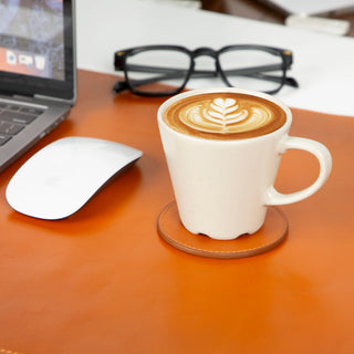 Divine Cup Leather Coaster Set