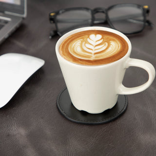 Divine Cup Leather Coaster Set
