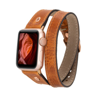 Slim Double Tour - Armband für die Apple Watch aus Leder
