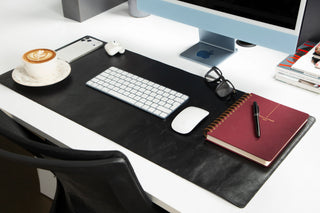 Lined Leather Desk Mat Medium Size