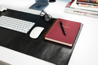 Lined Leather Desk Mat Medium Size