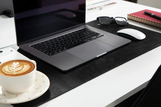 Lined Leather Desk Mat Small Size
