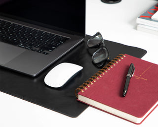 Lined Leather Desk Mat Small Size