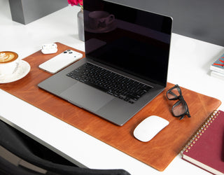 Single Layer Leather Desk Mat Small Size