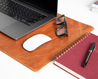 Single Layer Leather Desk Mat Small Size