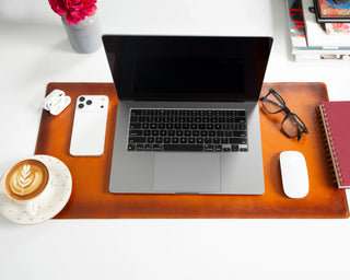 Single Layer Leather Desk Mat Small Size
