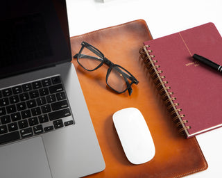 Single Layer Leather Desk Mat Small Size