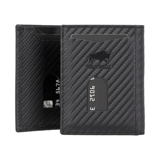 Slim Wallet "Riga" mit Münzfach 12 Karten - Carbon