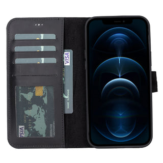 Liluri iPhone 13 Pro Detachable Leather Wallet Case