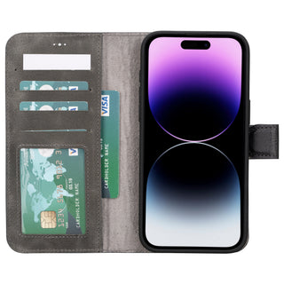 Magic - 2-in-1-Handyhülle für iPhone 16 Pro Max aus Leder