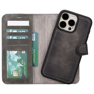 Magic - 2-in-1-Handyhülle für iPhone 16 Pro aus Leder