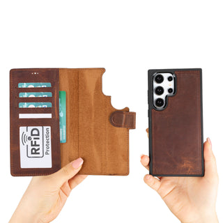 Magic - 2-in-1-Handyhülle für Samsung Galaxy S24 / Samsung Galaxy S24 Plus / Samsung Galaxy S24 Ultra aus Leder