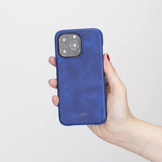 Solo Pelle Lederhülle für das iPhone 13 in 6.1 Zoll Princeton Case - Vintage Blau