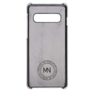 Maison de Noblesse kompatibel mit Samsung S10 Plus Lederhülle Ledertasche Backcover Ultra Slim (Beige)