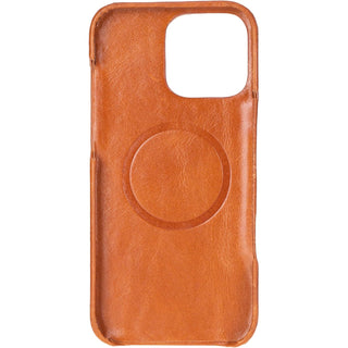 Solo Pelle Lederhülle für das iPhone 16 Pro Max in 6.9 Zoll Princeton Case Leder Hülle Ledertasche Backcover aus echtem Leder geeignet für MagSafe Zubehör Cognac Braun