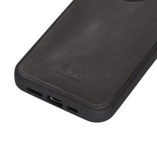 Solo Pelle Lederhülle für das iPhone 13 Pro in 6.1 Zol  Hülle Ledertasche Backcover aus echtem Leder "Stanford" - Camel Braun