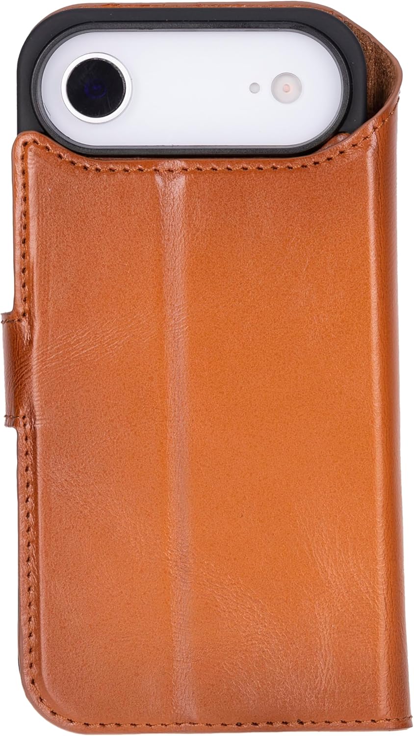This Solo Pelle Cognac Braun Lederhülle kompatibel für iPhone Air in 6.5 Zoll abnehmbare Hülle (2in1) inkl. Kartenfächer geeignet für MagSafe Zubehör