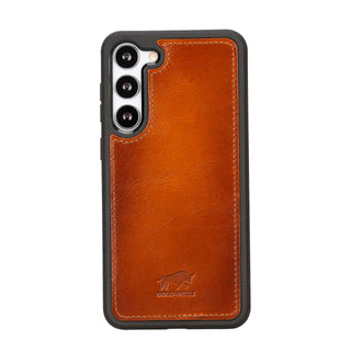 Solo Pelle Lederhülle "Harvard" kompatibel für das Samsung Galaxy S23+ / S23 Plus - Cognac Braun