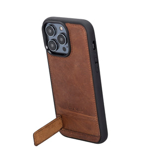 Solo Pelle Lederhülle iPhone 14 Pro Max in 6.7 Zoll Case - Vintage Braun