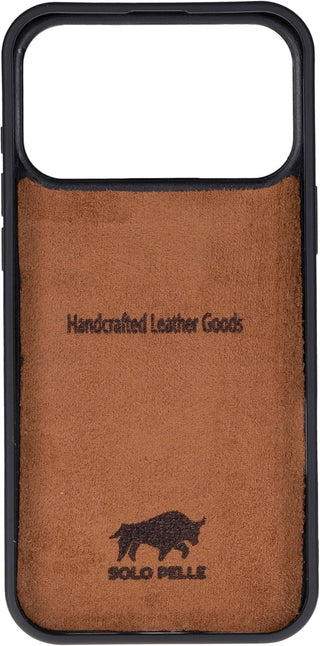 Solo Pelle Vintage Braun Lederhülle für das iPhone 17 Pro Max in 6.9 Zoll Stanford Case Leder Hülle Ledertasche Backcover aus echtem Leder geeignet für MagSafe Zubehör