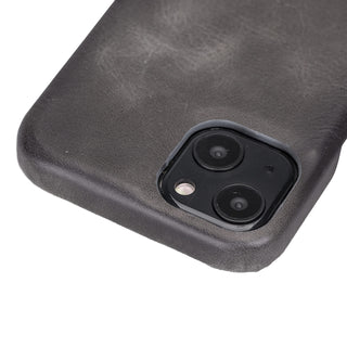 Solo Pelle Lederhülle für das iPhone 13 in 6.1 Zoll Princeton Case - Steingrau