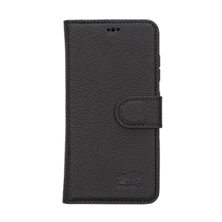Solo Pelle Lederhülle Harvard kompatibel für das Samsung Galaxy S24 Ultra inklusive abnehmbare Hülle mit integrierten Kartenfächern (Schwarz)