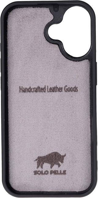 Steingrau Solo Pelle Lederhülle für das iPhone 17 in 6.3 Zoll Stanford Case Leder Hülle Ledertasche Backcover aus echtem Leder geeignet für MagSafe Zubehör