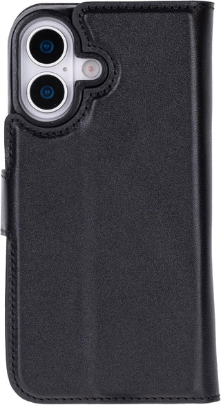 Schwarz Braun Braun Solo Pelle Lederhülle kompatibel für iPhone 17 in 6.3 Zoll abnehmbare Hülle (2in1) inkl. Kartenfächer geeignet für MagSafe Zubehör