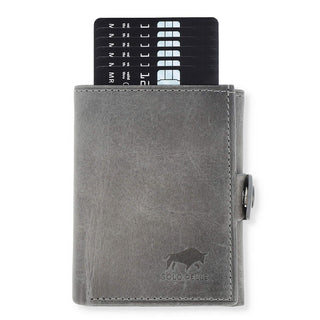 Slim Wallet "Riva" mit Münzfach 12 Karten - Cognac Braun