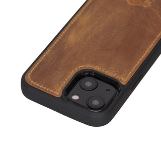 Solo Pelle Lederhülle für das iPhone 13 Mini  in 5.4 Zoll Stanford Case - Camel Braun