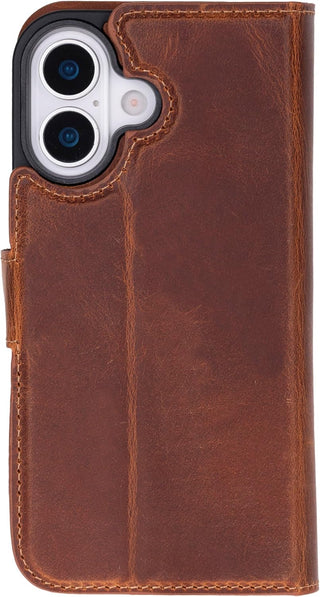 Solo Pelle Camelbraun, Lederhülle kompatibel für iPhone 17 in 6.3 Zoll abnehmbare Hülle (2in1) inkl. Kartenfächer geeignet für MagSafe Zubehör