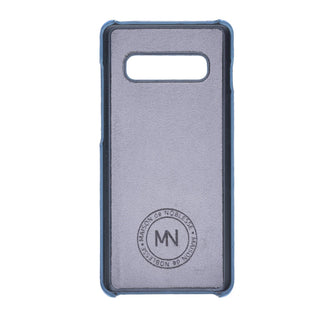 Maison de Noblesse kompatibel mit Samsung S10 Lederhülle Ledertasche Backcover Ultra Slim (Light Blau)