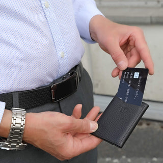 Slim Wallet "Lean" mit Münzfach 12 Karten - Steingrau