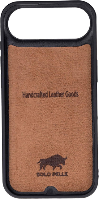 Solo Pelle Lederhülle für das iPhone Air in 6.5 Zoll Vintage Braun Stanford Case Leder Hülle Ledertasche Backcover aus echtem Leder geeignet für MagSafe Zubehör