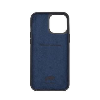 Solo Pelle Lederhülle für das iPhone 13 Pro in 6.1 Zol  Hülle Ledertasche Backcover aus echtem Leder "Stanford" - Vintage Blau