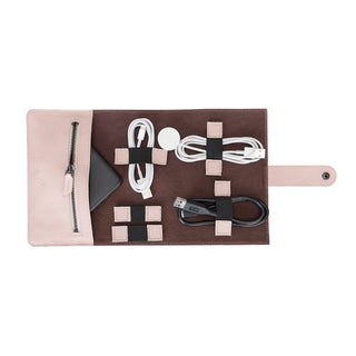 Elektronische Tasche Organizer universal travel Kabel Elektronik  "LENA" - Nude Rosa