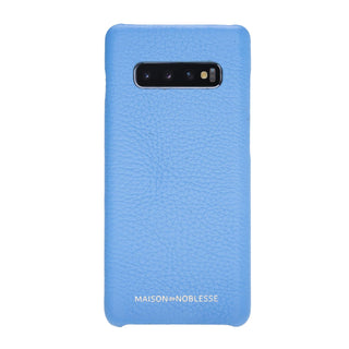 Maison de Noblesse kompatibel mit Samsung S10 Lederhülle Ledertasche Backcover Ultra Slim (Light Blau)