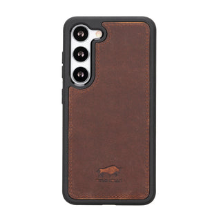 Solo Pelle Lederhülle  kompatibel für das Samsung Galaxy S24 Plus / S24 + Hülle Harvard -  Cognac Braun