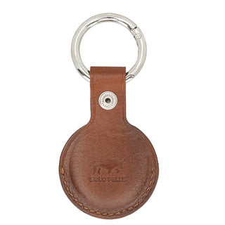 Solo Pelle Lederhülle kompatibel mit dem neuen AirTag - Camel Braun