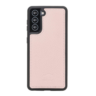 Solo Pelle Lederhülle "Harvard" kompatibel für das Samsung Galaxy S21 5G - Nude Rosa