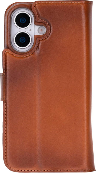 Cognac Braun Braun Solo Pelle Lederhülle kompatibel für iPhone 17 in 6.3 Zoll abnehmbare Hülle (2in1) inkl. Kartenfächer geeignet für MagSafe Zubehör